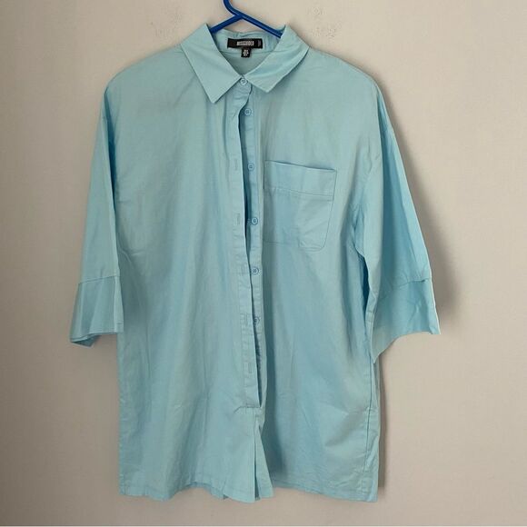 MissGuided Women’s Button Front Shirt Romper - Picture 1 of 5